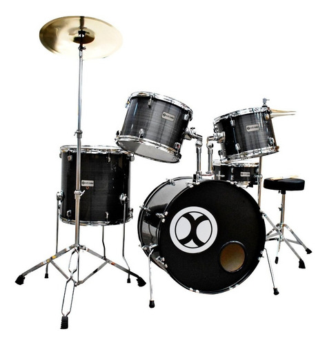 Extreme Exbt078 Batería Profesional Gris Aro Cromado Msi