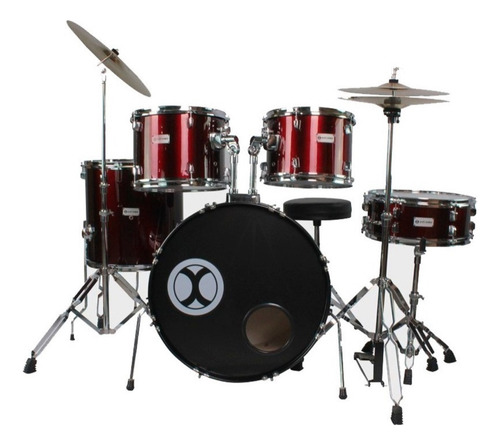 Extreme Exbt065 Batería Profesional Vino 5 Pzas. Aro Cromado