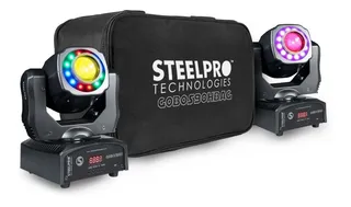 Steelpro -cabeza Movil 90w Con Aro Rgb 3, 8 Gobos