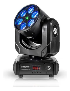 Cabeza Robótica Rgbw Full Power 4 En 1+laser Verde Steelpro